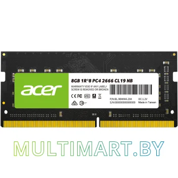 Оперативная память Acer 8GB DDR4 SODIMM PC4-25600 (BL.9BWWA.206)